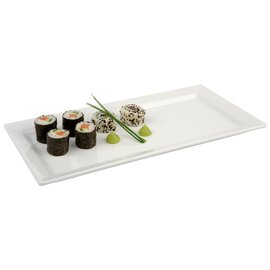 Tablett | Sushiplatte PURE Kunststoff weiß  L 355 mm  B 180 mm  H 30 mm Produktbild