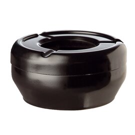 Wind-Aschenbecher CASUAL mit Windschutzdeckel Kunststoff schwarz  Ø 120 mm  H 45 mm Produktbild