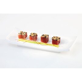 Tablett | Sushiboard ZEN Kunststoff weiß  L 225 mm  B 95 mm  H 30 mm Produktbild