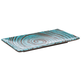 Tablett | Sushiboard 235 mm x 135 mm CANCUN blau | braun Produktbild