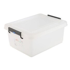 Transportbehälter /  Lagerbox , mit Deckel, Polypropylen, stapelbar, 53 x 40 x H 16 cm, Inhalt: 30 ltr., ohne Rollen Produktbild