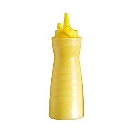 Quetschflasche 700 ml Kunststoff gelb Ø 80 mm H 245 mm Produktbild