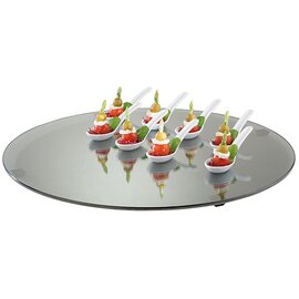 RESTPOSTEN | Glasplatte MIRROR BLACK Glas schwarz Ø 500 mm  H 30 mm Produktbild