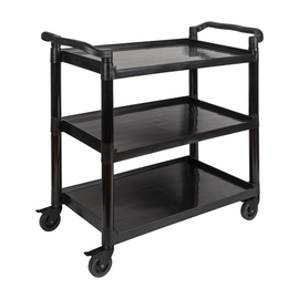 Servierwagen | Transportwagen READY schwarz | 3 Borde | 1080 mm x 500 mm H 960 mm Produktbild