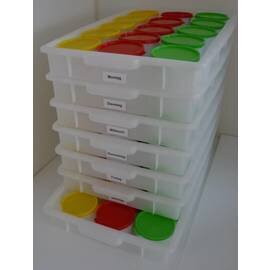 Rückstellprobensystem PRO-MAT BOX P15-250 | 7 Tage | Proben/Tag 15 | 3 Farben Produktbild