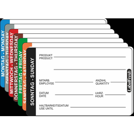 LabelFresh-PRO-Etiketten - MONTAG – Blau, 70X45mm, 1 Rolle mit 500 Etiketten Produktbild