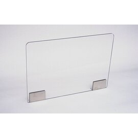 Hustenschutz Acryl Glashalter Scheibengröße 1000 x 350 mm Produktbild