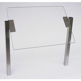 Hustenschutz Typ D Acryl für Chafing Dish | CNS-Standbeine 70 cm | Scheibengröße 500 x 350 mm Produktbild