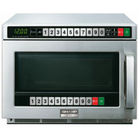 Profi-Mikrowellengerät, R-1500AT, mit elektronischer "Twin touch" Bedienung und LCD-Anzeige, Garraumvolumen 21 ltr. Produktbild