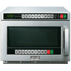 Profi-Mikrowellengerät, R-2100AT, mit elektronischer "Twin touch" Bedienung und LCD-Anzeige, Garraumvolumen 21 ltr. Produktbild