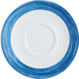 Untertasse RESTAURANT BRUSH BLUE JEAN | Hartglas | breiter Farbrand Ø 140 mm Produktbild