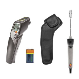 Infrarot-Thermometer-Set testo 830-T4 mit Oberflächentemperaturfühler | -50°C bis +500°C inkl. Schutzhülle | Batterien | Temperierprotokoll Produktbild