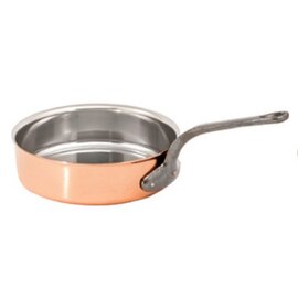 Sauteuse 4,9 ltr Edelstahl Kupfer 2,5 mm  Ø 240 mm  H 80 mm  | Gusseisenstiel Produktbild