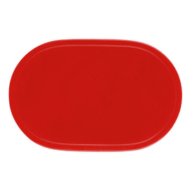 Tischset Vinyl rot oval | 455 mm x 290 mm Produktbild