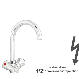 Waschtischbatterie NEON Zweigriffmischer | drucklos Produktbild