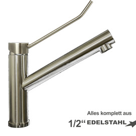 Spültischbatterie exis auf Säule Ausladung 200 mm Produktbild