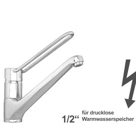 Spültischbatterie zena | langer Ringhebel | für drucklose Speicher Ausladung 250 mm Produktbild
