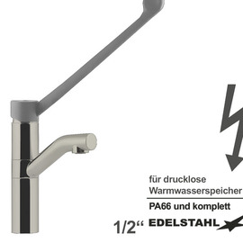 Waschtischbatterie elyp | für drucklose Warmwasserspeicher Produktbild