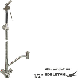 Mehrzweck-Reinigungsset xaria Zweigriffmischer Einloch Standarmatur Brause schmal | Schlauchlänge 800 mm Produktbild