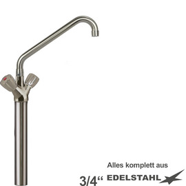 Säulenbatterie CLASSIC 3/4" C-Auslauf schräg | Zweigriffmischer Ausladung 300 mm Produktbild