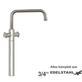 Säulenbatterie ximox 3/4" | 4-Flügel-Griff | Zweigriffmischer Ausladung 300 mm Produktbild