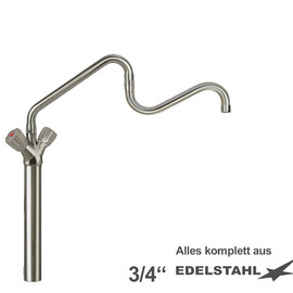 Säulenbatterie CLASSIC 3/4" | Gelenk-Schwenkauslauf | Zweigriffmischer Produktbild