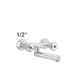 Wandbatterie chrome 1/2" Ausladung 200 mm schwenkbar 180° Produktbild