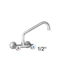 Wandbatterie GASTRO 1/2" Ausladung 250 mm C-Auslauf schräg Produktbild