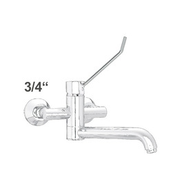 Wandbatterie zaya 3/4" Ausladung 300 mm | Hebel rund gebogen Produktbild
