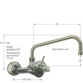 Wandbatterie Master 1/2" Ausladung 260 mm Produktbild