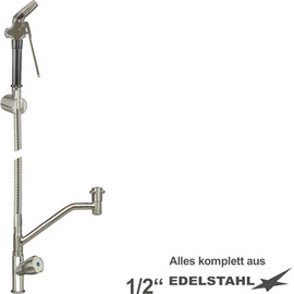 Mehrzweck-Reinigungsset xaria Ventil Standarmatur Brause schmal | Schlauchlänge 800 mm Produktbild
