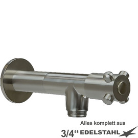 Wandventil 3/4" clasix Ventilabgang 3/4" | 4-Flügel-Griff | Wandverlängerung L 80 mm Produktbild
