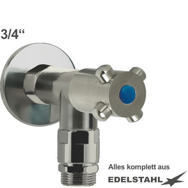 Wandventil 3/4" clasix Ventilabgang 3/4" | 4-Flügel-Griff | mit Rohrbelüfter Produktbild