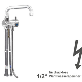 Thekenarmatur fresh 1/2" | für drucklose Warmwasserspeicher H 160 mm | Hebelmischer Ausladung 200 mm Produktbild