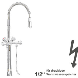 Thekenarmatur fresh 1/2" | für drucklose Warmwasserspeicher H 530 mm Ausladung 250 mm Produktbild