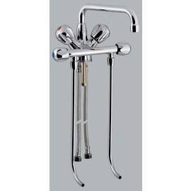 Spültheken-Einlochbatterie GASTRO 1/2" Standarmatur Ausladung 200 mm Einloch | 2 Ventilabgänge vorne Produktbild
