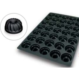 Silikon-Backform Bäckernorm  • Gugelhupf | 35 Mulden | Muldenmaß Ø 60 x H 3 mm  L 600 mm  B 400 mm Produktbild