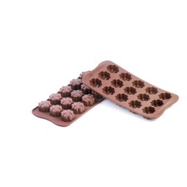Schokoladen-Form  • Blume | 15 Mulden | Muldenmaß Ø 30 x 15 mm  L 210 mm  B 105 mm Produktbild