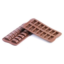 Schokoladen-Form  • Rechteck | 14 Mulden | Muldenmaß 37 x 20 x H 20 mm  L 210 mm  B 105 mm Produktbild