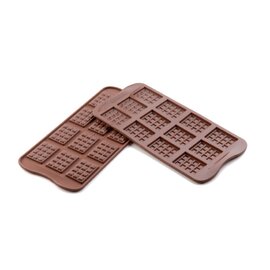 Schokoladen-Form  • rechteckig  • Tafel | 12 Mulden | Muldenmaß 38 x 28 x H 4,5 mm  L 210 mm  B 105 mm Produktbild
