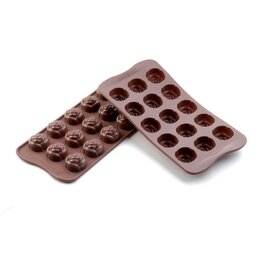 Schokoladen-Form  • Rose | 15 Mulden | Muldenmaß Ø 28 x 18 mm  L 210 mm  B 105 mm Produktbild