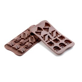 Schokoladen-Form  • Fächer  • Pumps | 14 Mulden | Muldenmaß 41 x 30 x H 12 mm  L 210 mm  B 105 mm Produktbild
