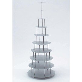 Etagen-Tortenständer Aluminium | 10 Ablageflächen  H 1545 mm Produktbild