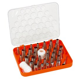 Spritztüllen-Set Tüllen | Adapter | Box 38-teilig Kunststoff Edelstahl  H 50 mm Produktbild