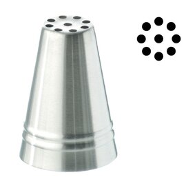 Garnier-Tülle Vermicelle gross Öffnung Ø 2,9 mm (9x) Edelstahl  H 52,5 mm Produktbild