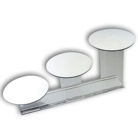 Etagen-Tortenständer Kunststoff weiß | 3 Ablageflächen | 800 mm  x 250 mm  H 300 mm Produktbild
