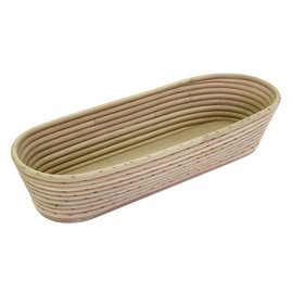 Brotform | Gärkorb Peddigrohr oval mit Holzboden Brotgewicht 1500 g  L 430 mm  B 215 Produktbild