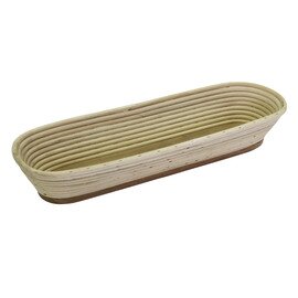 Brotform | Gärkorb Peddigrohr oval mit Holzboden Brotgewicht 2000 g  L 460 mm  B 150 mm Produktbild