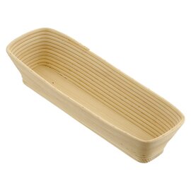 Brotform | Gärkorb Peddigrohr rechteckig mit Holzboden Brotgewicht 1000 g  L 320 mm  B 215 Produktbild