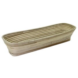 Brotform | Gärkorb Peddigrohr rechteckig mit Holzboden Brotgewicht 1500 g  L 380 mm  B 140 mm Produktbild